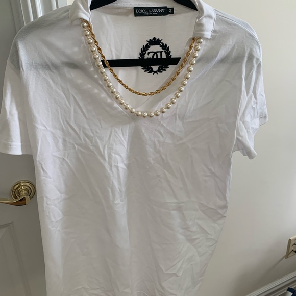 Dolce& Gabbana Pearl necklace shirt - Picture 3 of 10
